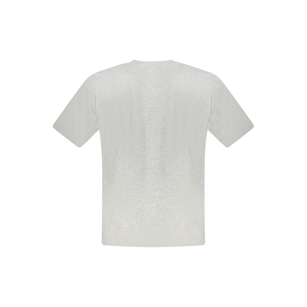 North Sails Gray Cotton Men T-Shirt North Sails Light Gray