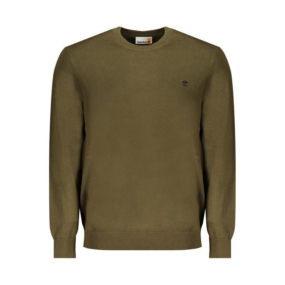 Timberland Green Cotton Sweater Timberland Dark Olive Green