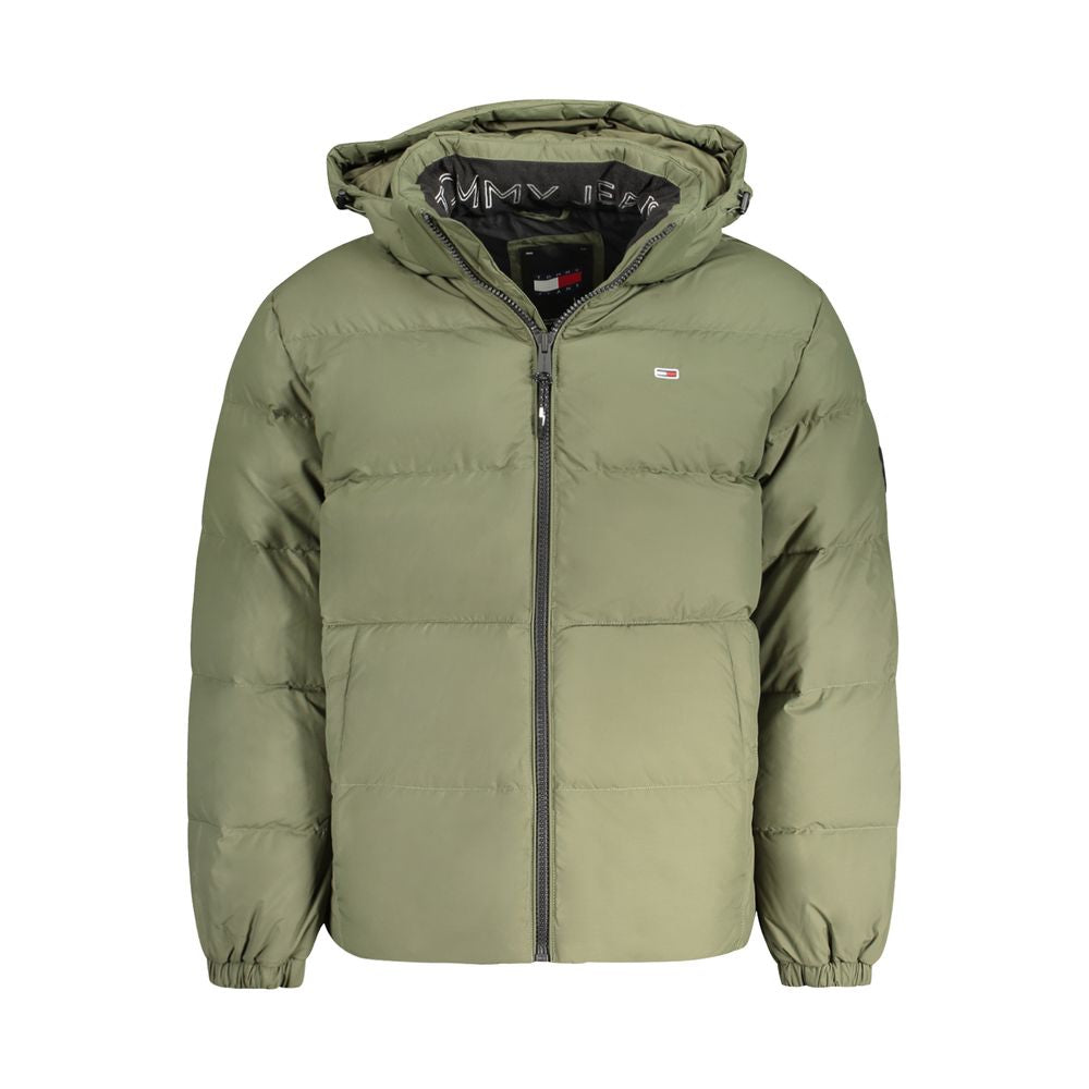 Tommy Hilfiger Green Polyester Men Jacket Tommy Hilfiger Slate Gray