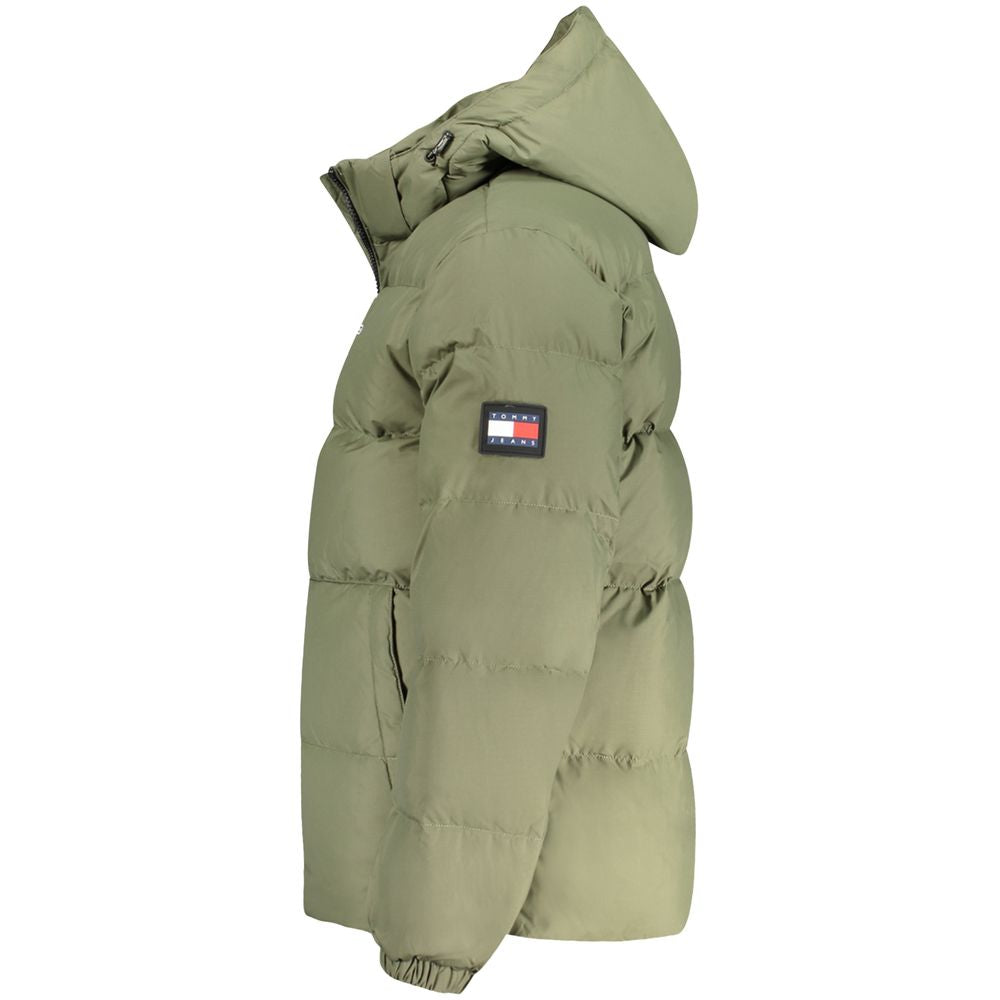 Tommy Hilfiger Green Polyester Men Jacket Tommy Hilfiger Light Slate Gray
