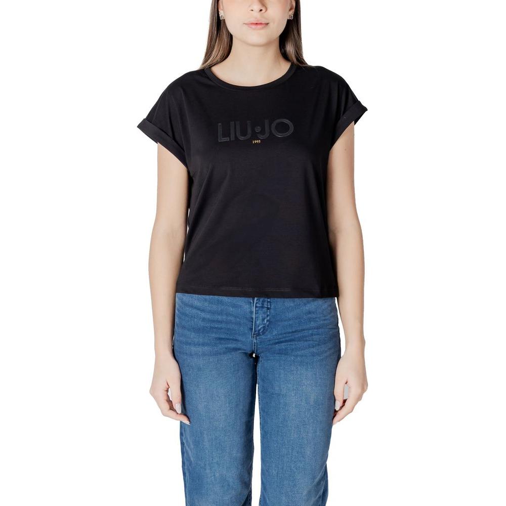 Liu Jo Black Cotton Tops & T-Shirt