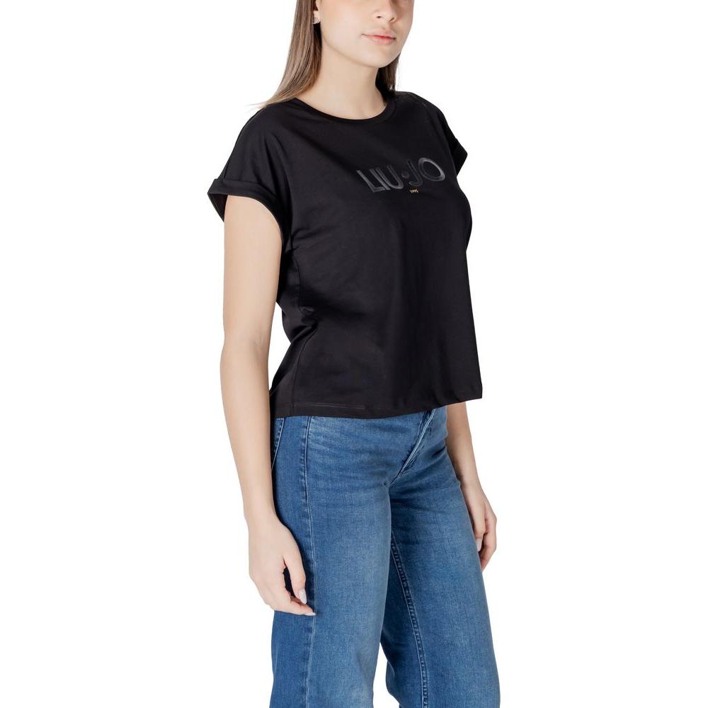Liu Jo Black Cotton Tops & T-Shirt