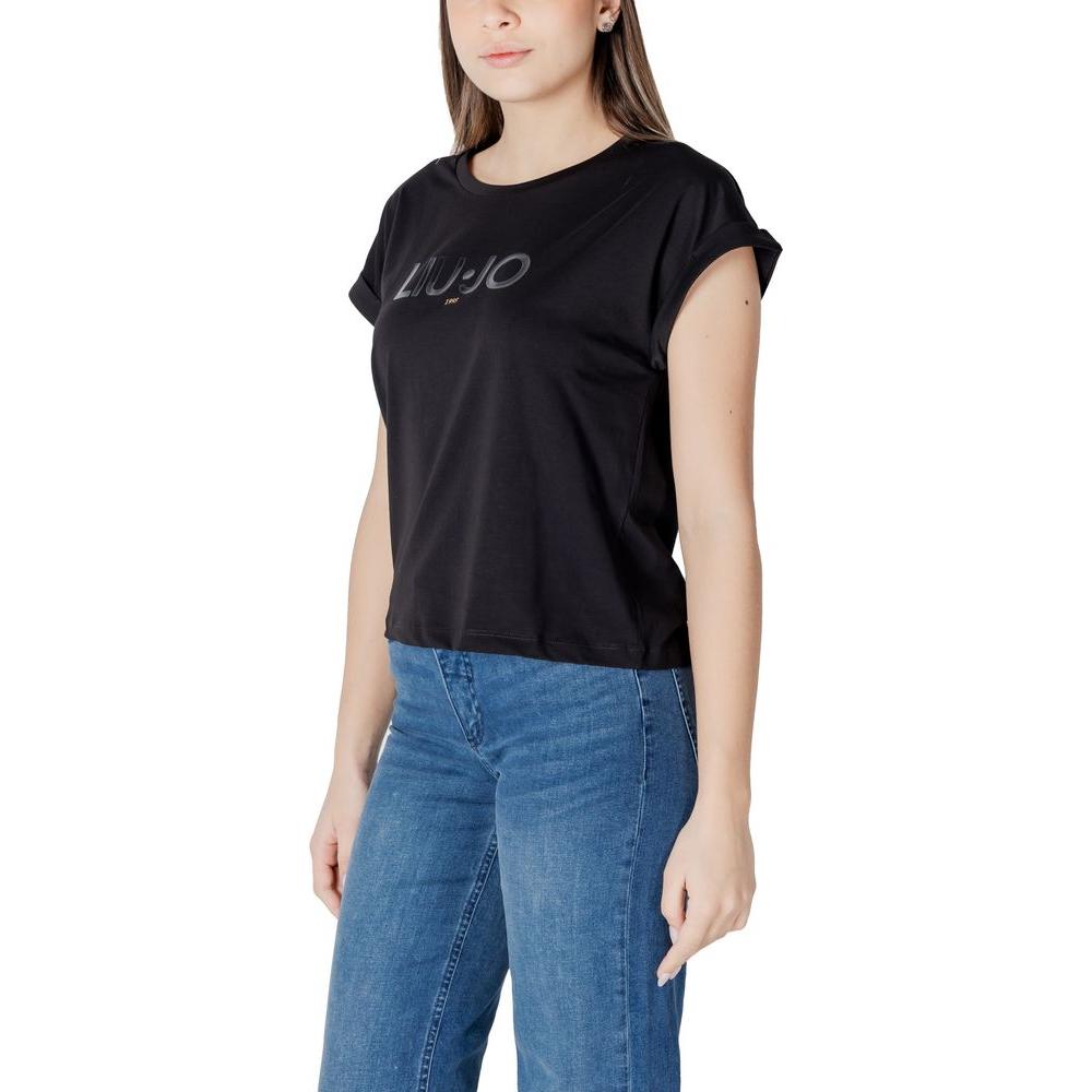 Liu Jo Black Cotton Tops & T-Shirt