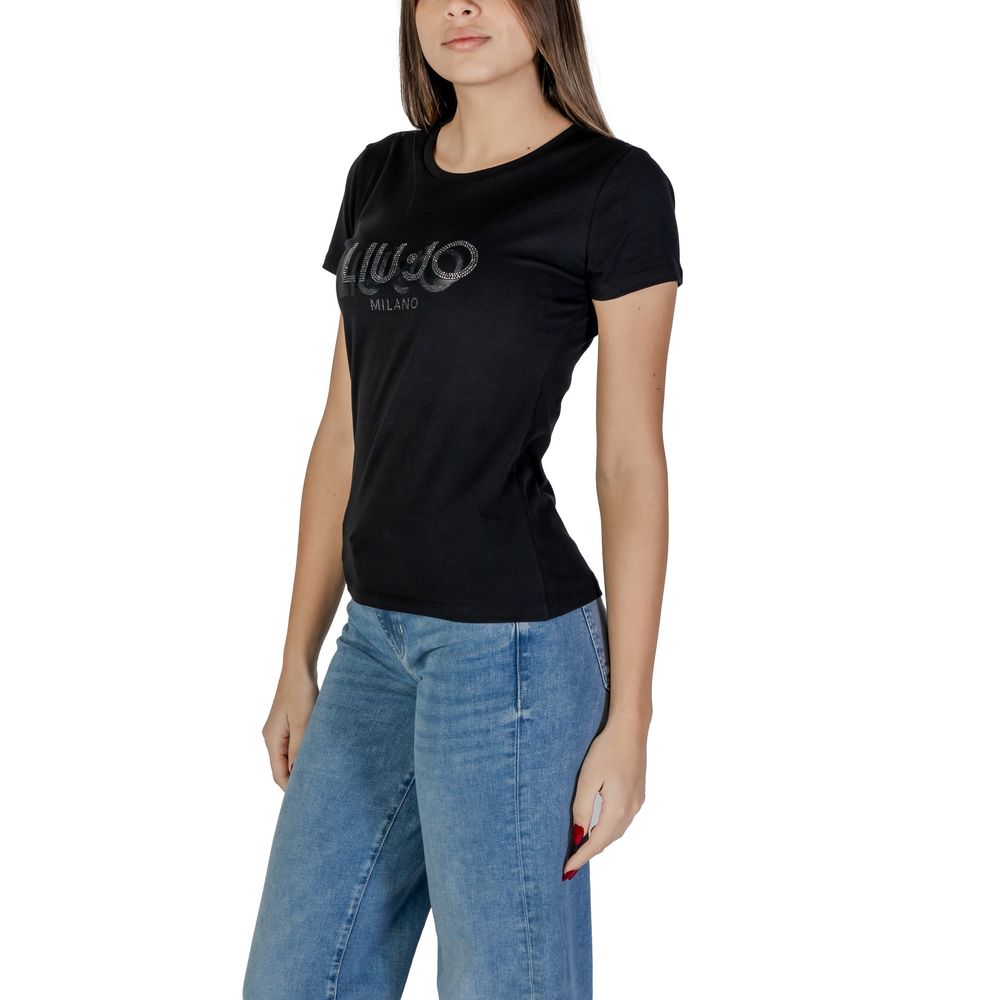 Liu Jo Black Cotton Tops & T-Shirt