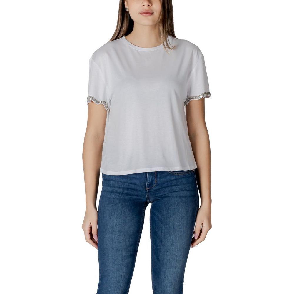 Liu Jo White Cotton Tops & T-Shirt Liu Jo Dark Slate Gray