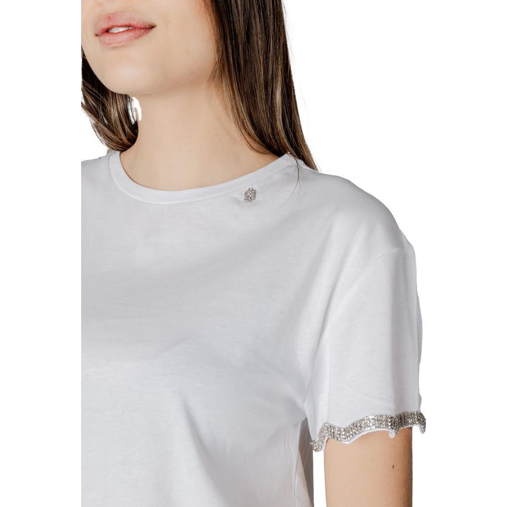 Liu Jo White Cotton Tops & T-Shirt Liu Jo Gray