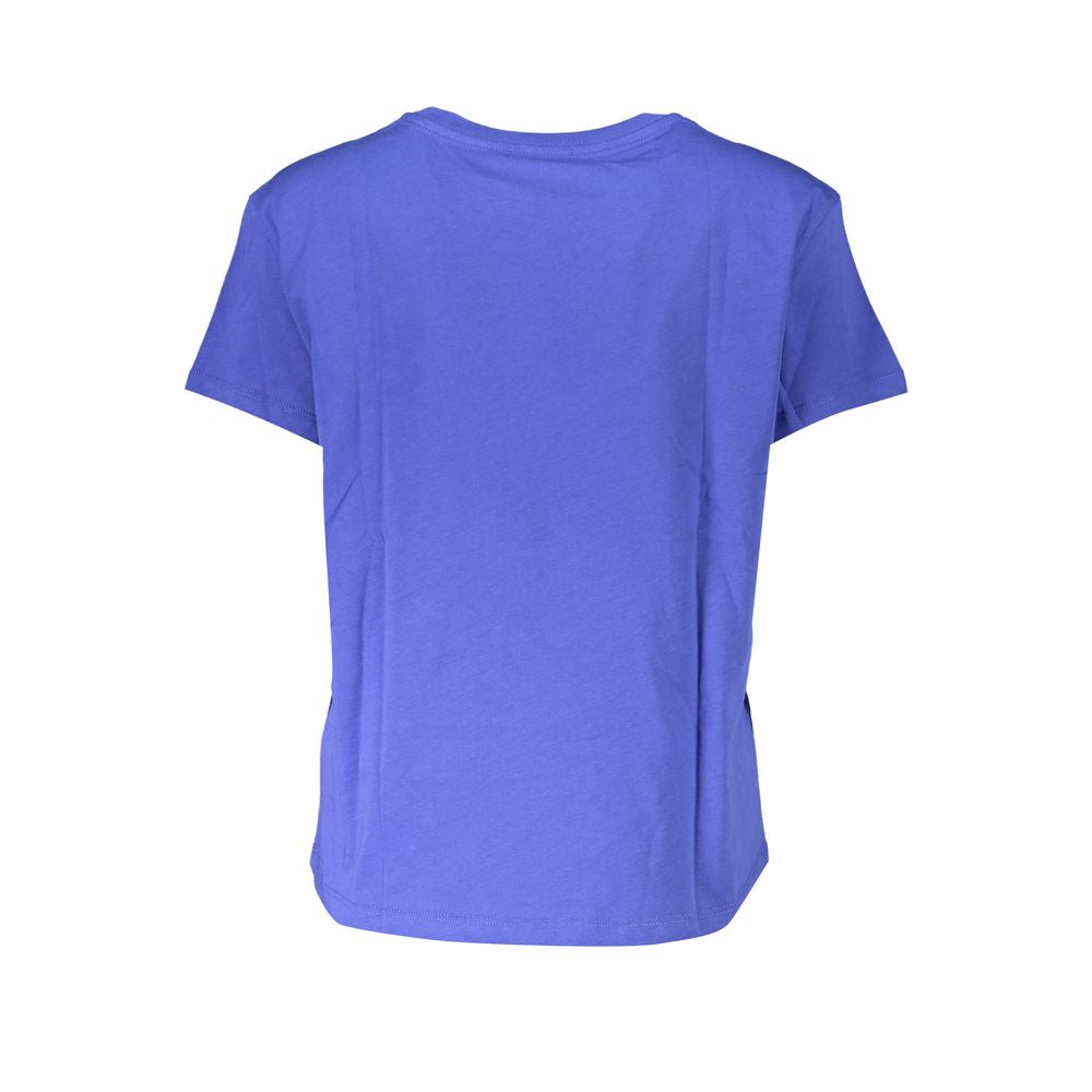 Patrizia Pepe Chic Crew Neck Logo Tee in Organic Cotton Patrizia Pepe Slate Blue