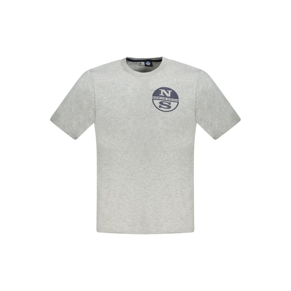 North Sails Gray Cotton Men T-Shirt North Sails Gray