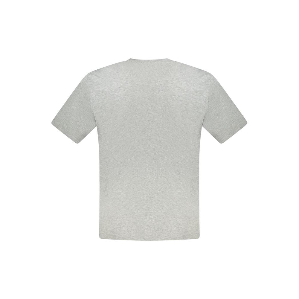 North Sails Gray Cotton Men T-Shirt North Sails Gray