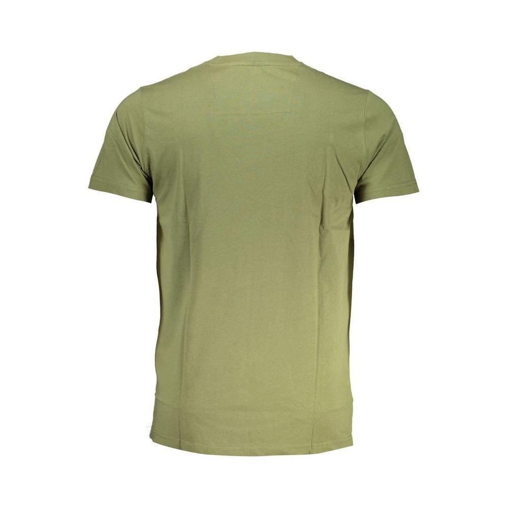 Cavalli Class Green Cotton T-Shirt Cavalli Class Dark Khaki