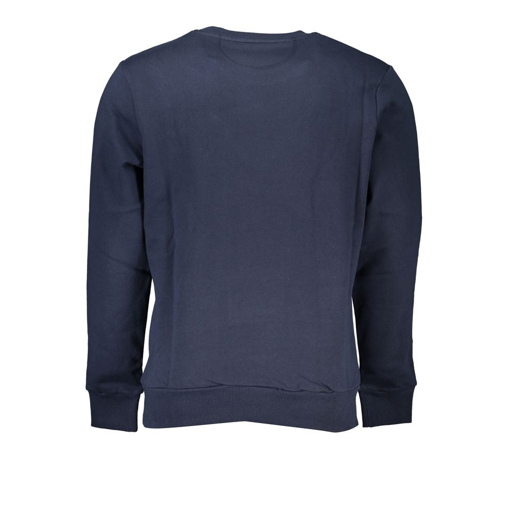 La Martina Chic Blue Crew Neck Embroidered Sweatshirt La Martina Dark Slate Gray