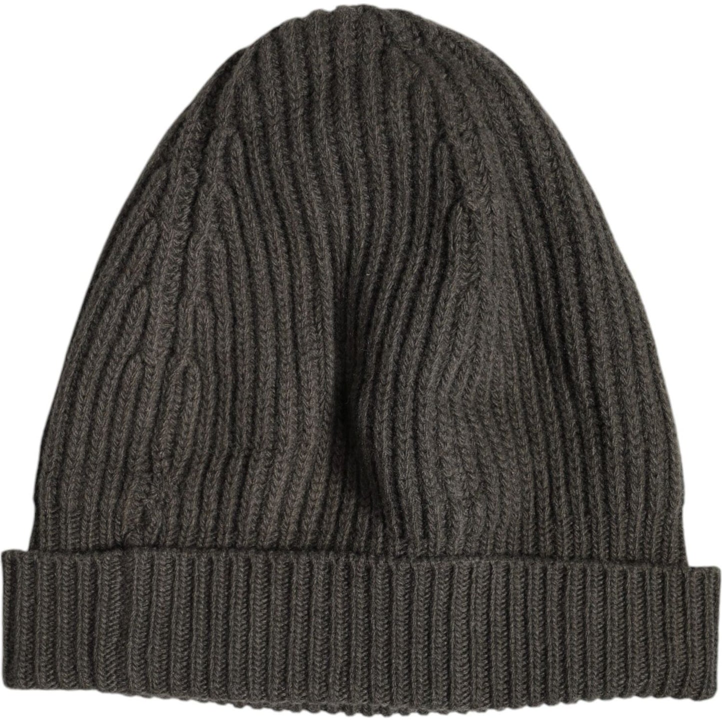 Dolce & Gabbana Green Wool DG Plaque Knitted Winter Beanie Hat Dolce & Gabbana Dark Slate Gray