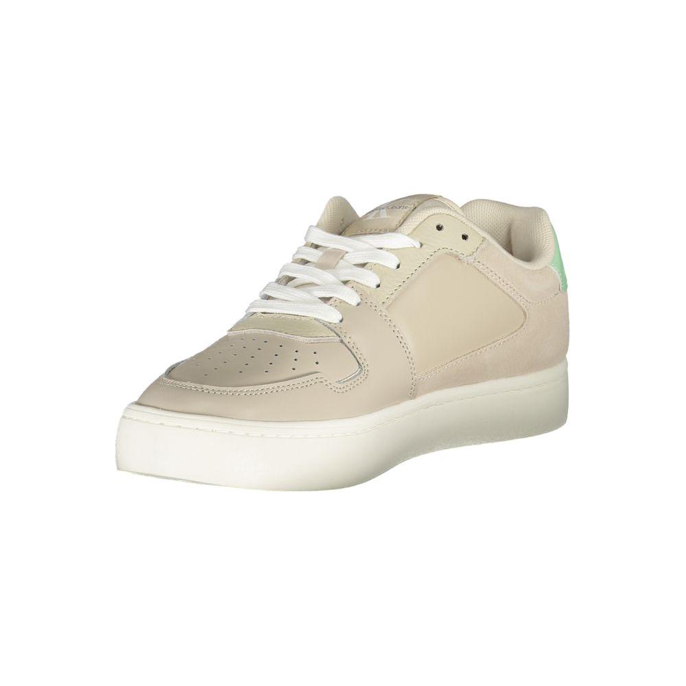 Calvin Klein Beige Polyester Sneaker Calvin Klein Light Gray