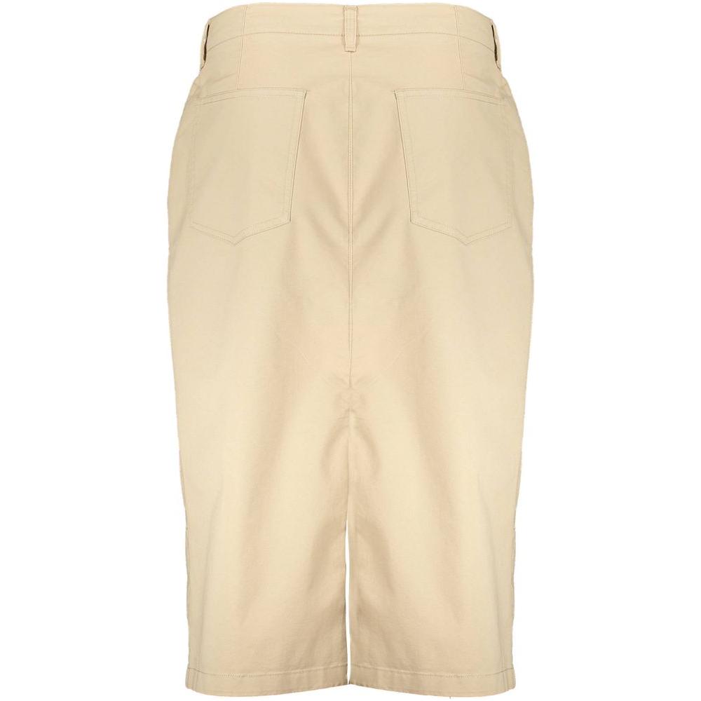 Gant Beige Cotton Women Skirt Gant Wheat
