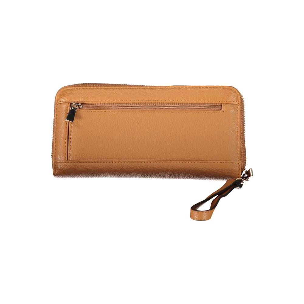 Guess Jeans Chic Brown Polyethylene Wallet with Coin Purse Guess Jeans Chocolate