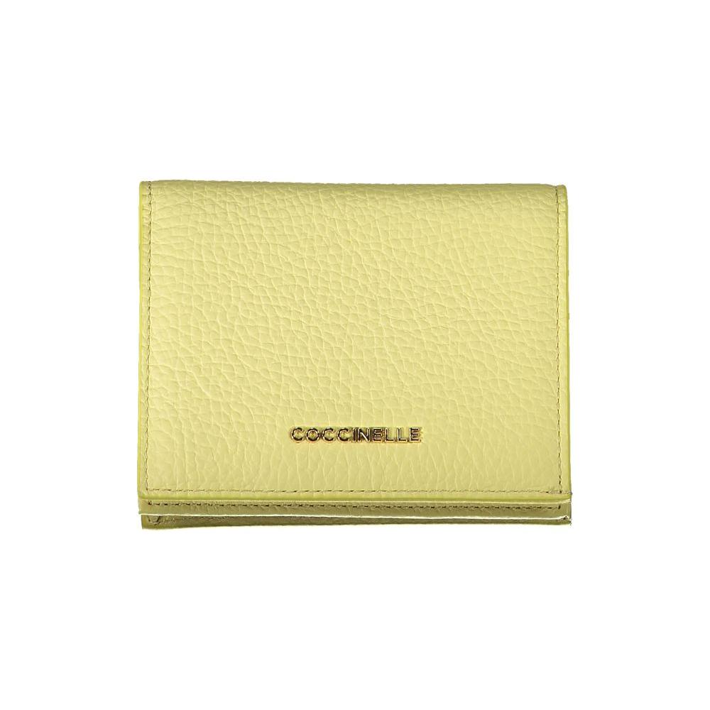 Coccinelle Yellow Leather Wallet Coccinelle Light Goldenrod