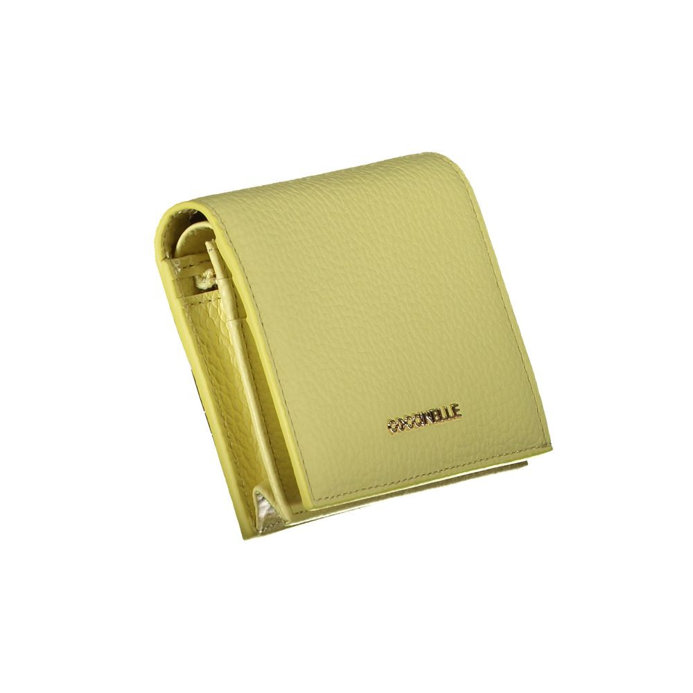 Coccinelle Yellow Leather Wallet Coccinelle Dark Khaki