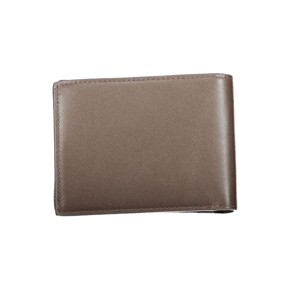 Calvin Klein Brown Leather Wallet Calvin Klein Dim Gray