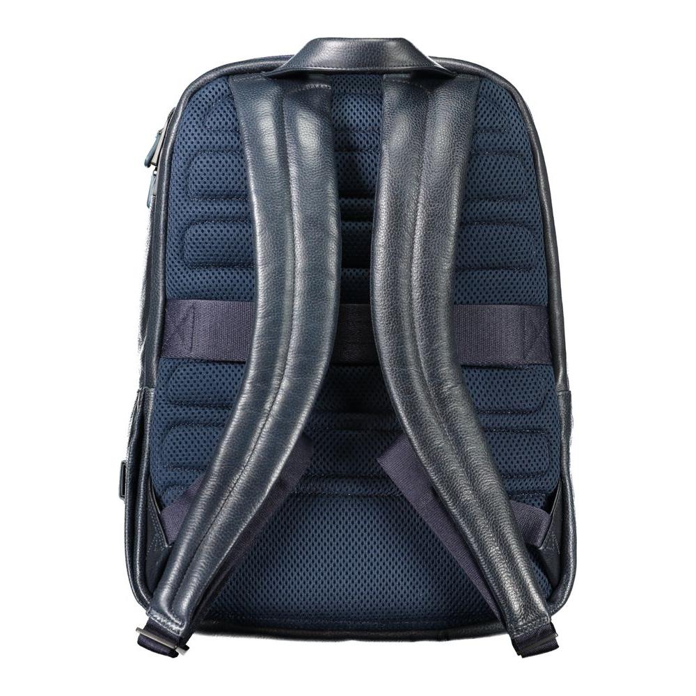 Piquadro Blue Leather Men Backpack Piquadro Dark Slate Gray
