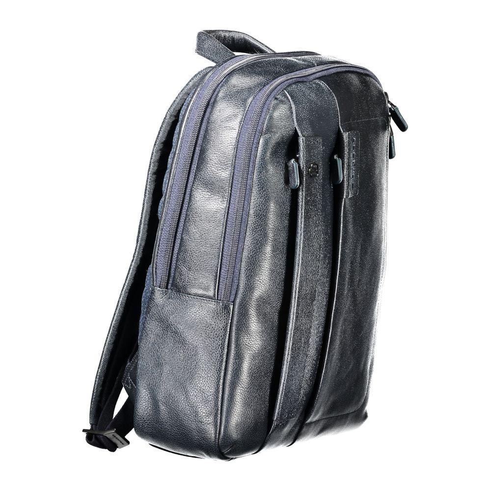 Piquadro Blue Leather Men Backpack Piquadro Dark Slate Gray
