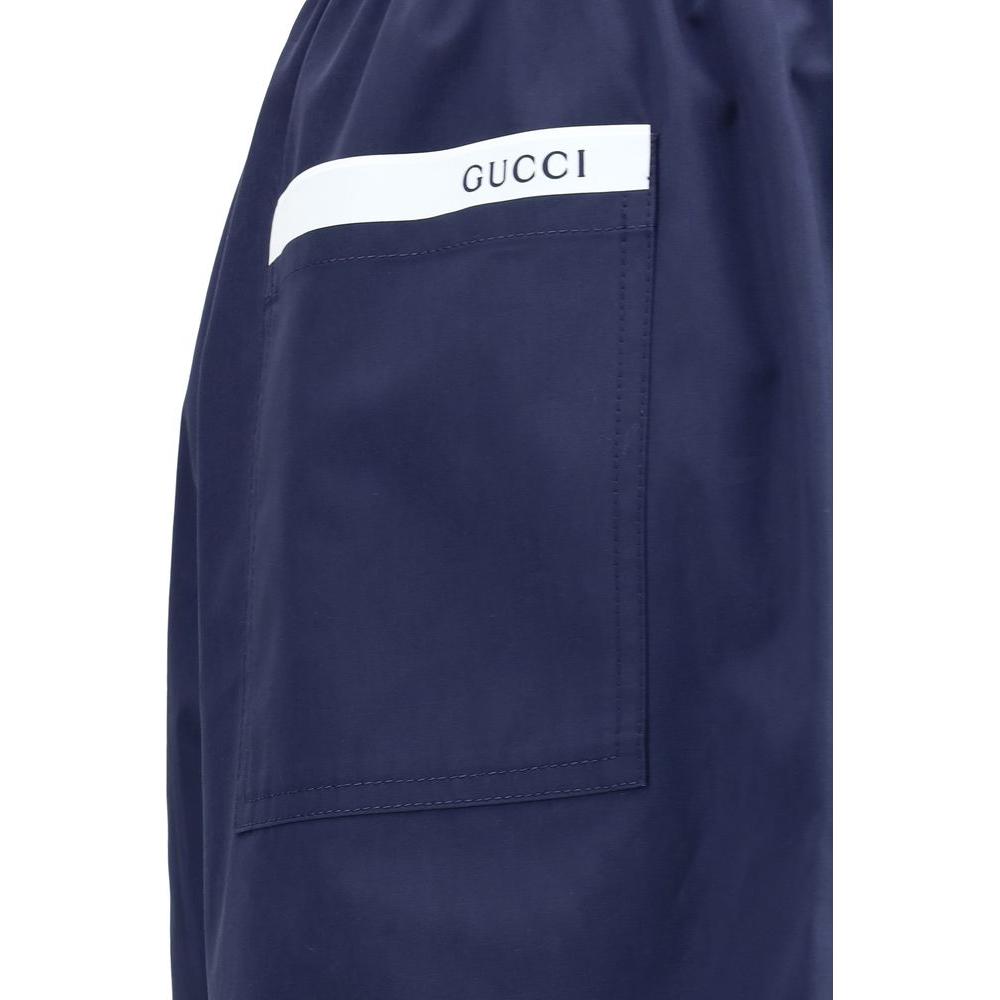 Gucci Logoed Shorts Gucci Dark Slate Gray
