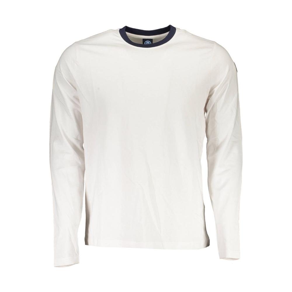 North Sails White Cotton Men TShirt North Sails Beige