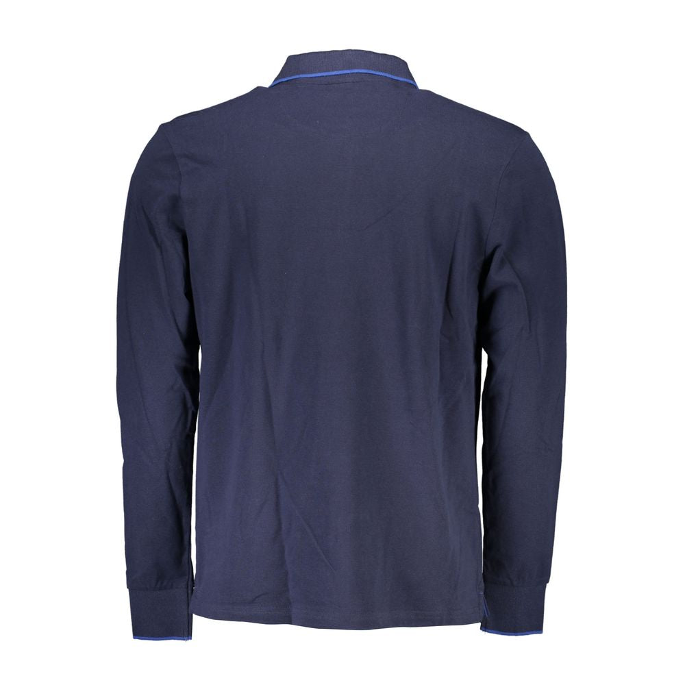 North Sails Blue Cotton Men Polo Shirt North Sails Dark Slate Gray