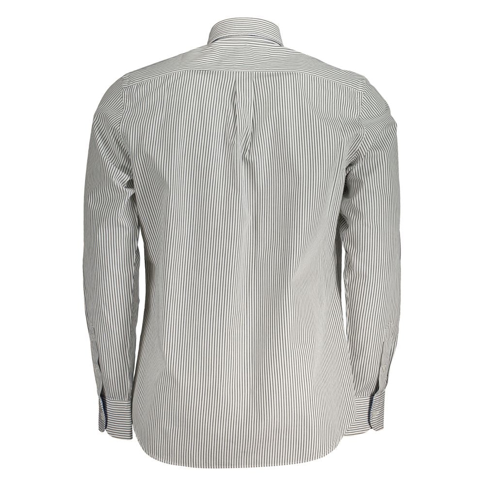 Harmont & Blaine White Cotton Shirt Harmont & Blaine Light Gray