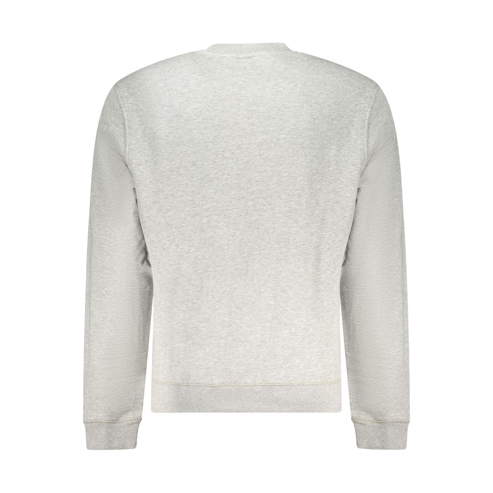 Napapijri Gray Cotton Sweater Napapijri Light Gray