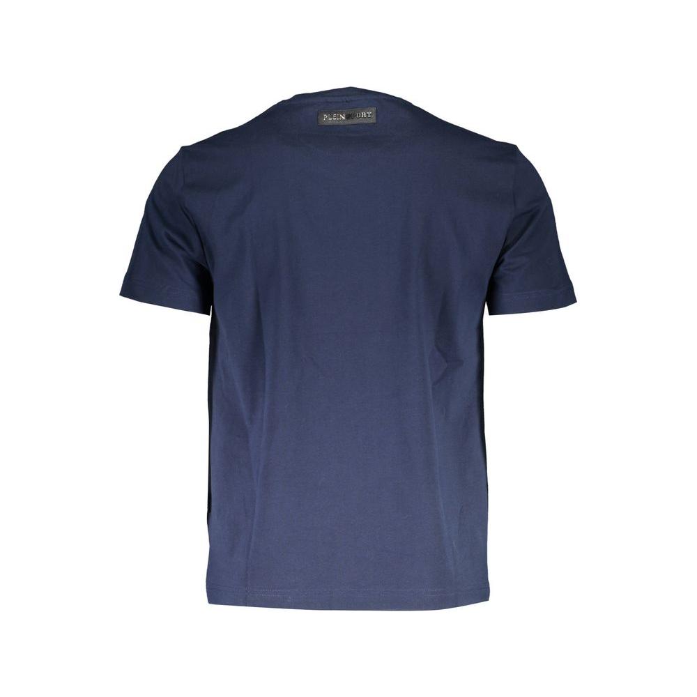 Plein Sport Blue Cotton Men T-Shirt Plein Sport Dark Slate Gray