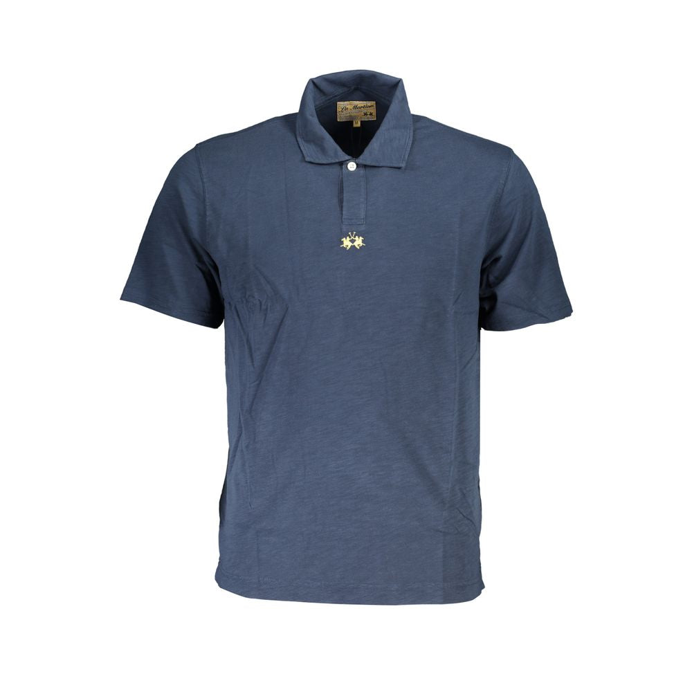 La Martina Classic Short-Sleeved Blue Polo La Martina Dark Slate Gray