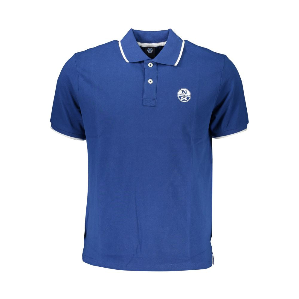 North Sails Blue Cotton Polo Shirt North Sails Dark Slate Blue