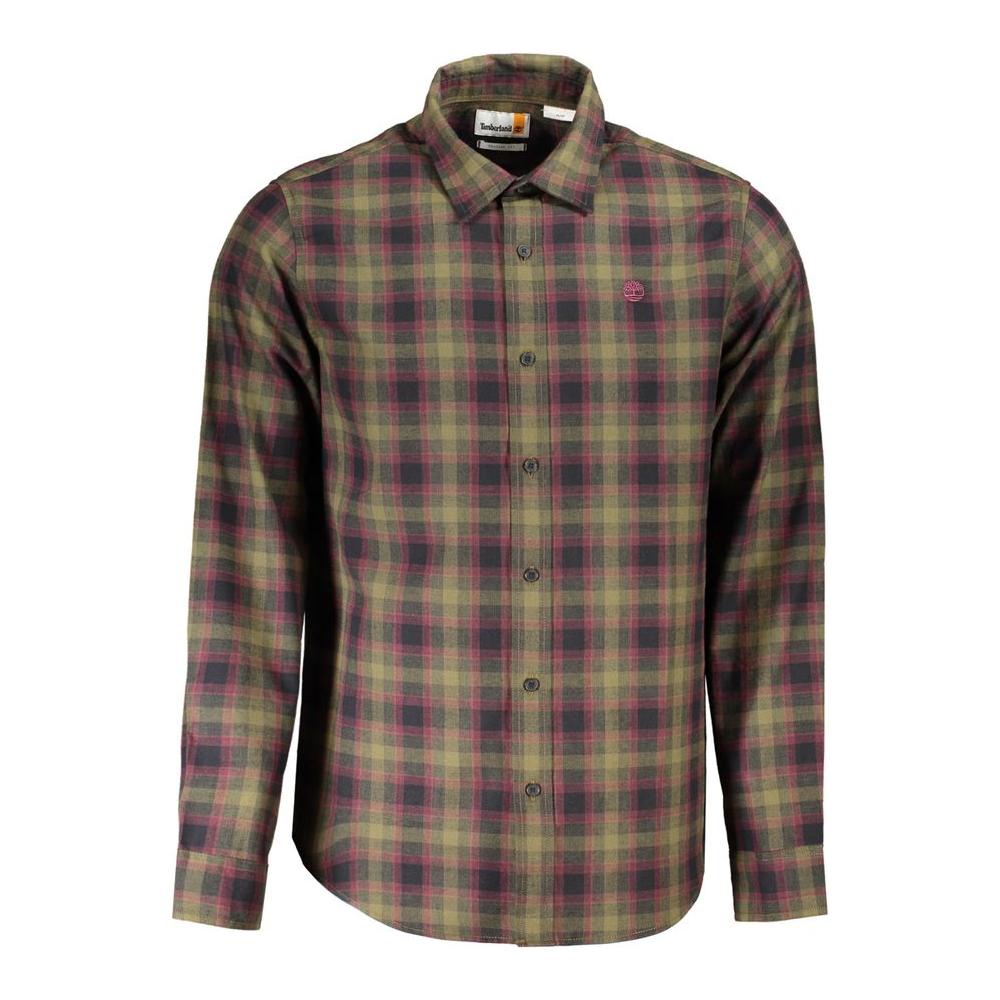 Timberland Green Cotton Shirt Timberland Dim Gray