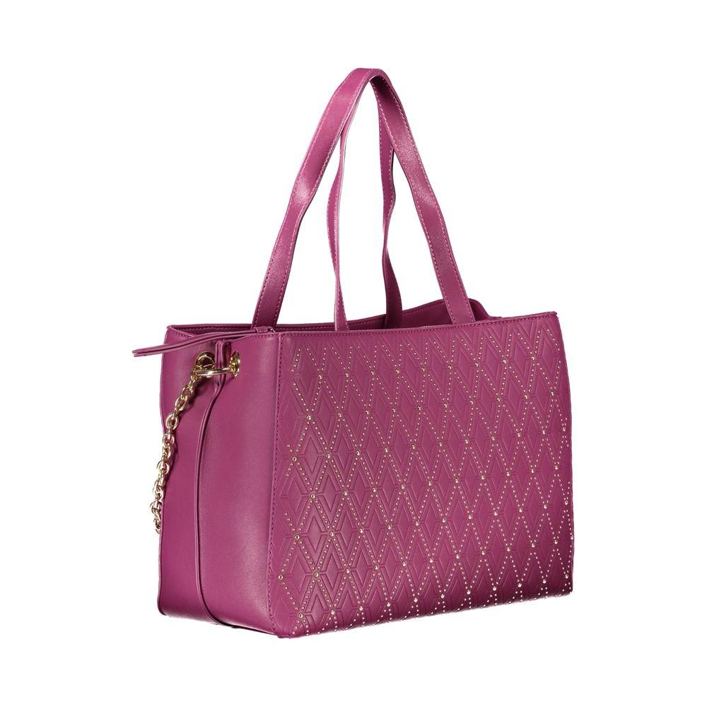 Valentino Bags Purple Polyethylene Handbag Valentino Bags Maroon
