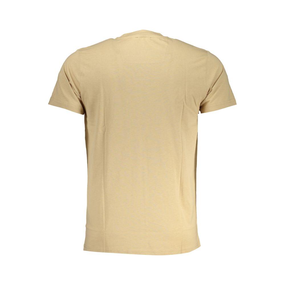Cavalli Class Beige Cotton T-Shirt Cavalli Class Tan