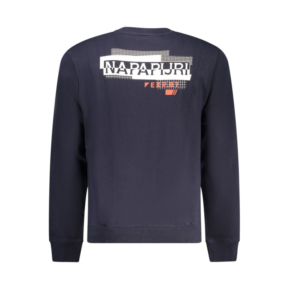 Napapijri Blue Cotton Sweater Napapijri Dark Slate Gray
