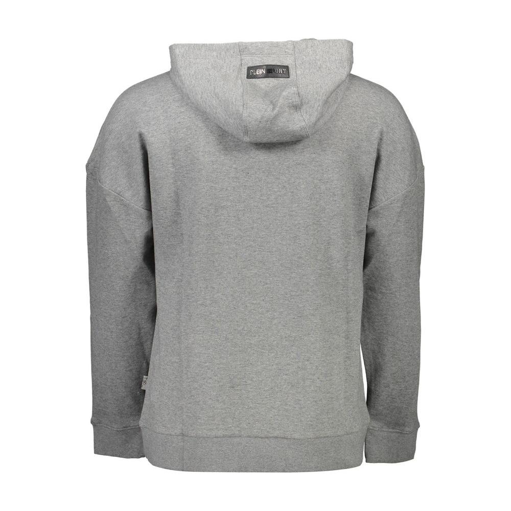 Plein Sport Gray Cotton Men Sweatshirt Plein Sport Light Slate Gray