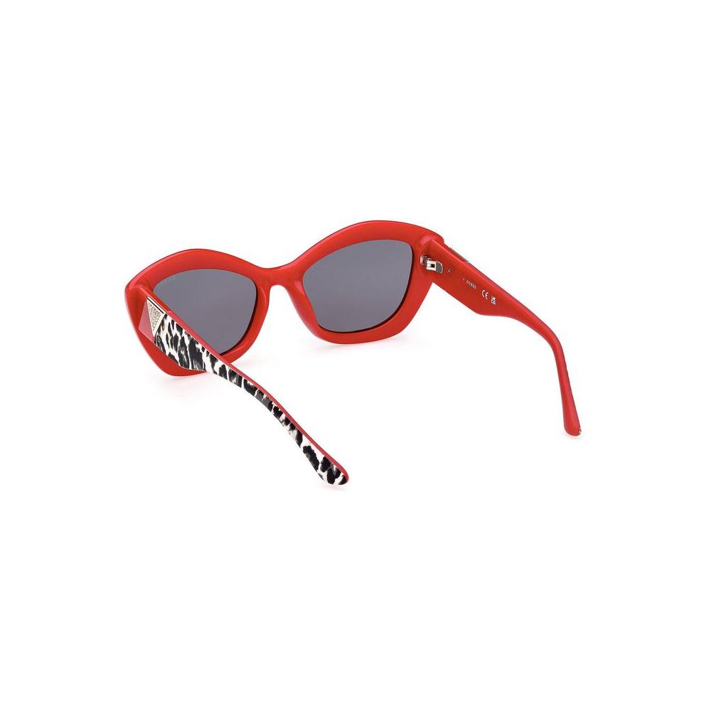 Guess Jeans Red Injected Women Sunglass Guess Jeans Maroon