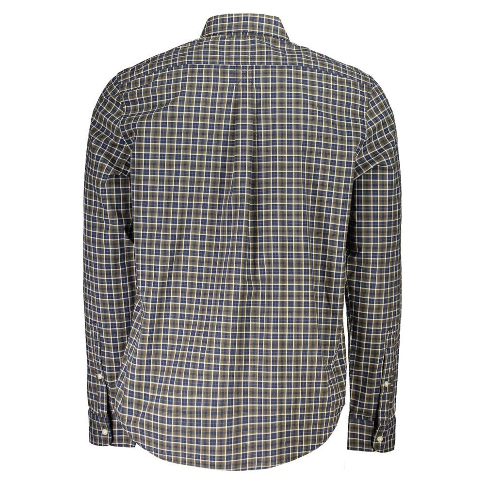 Timberland Blue Cotton Shirt Timberland Dim Gray
