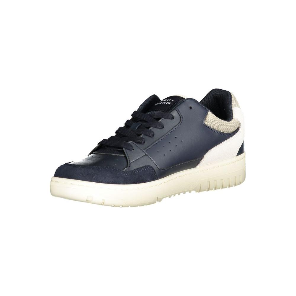 Tommy Hilfiger Blue Polyethylene Men Sneaker Tommy Hilfiger Antique White