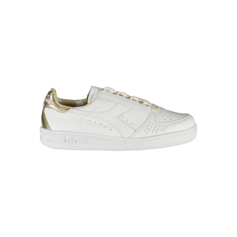 Diadora White Leather Women Sneaker Diadora Light Gray