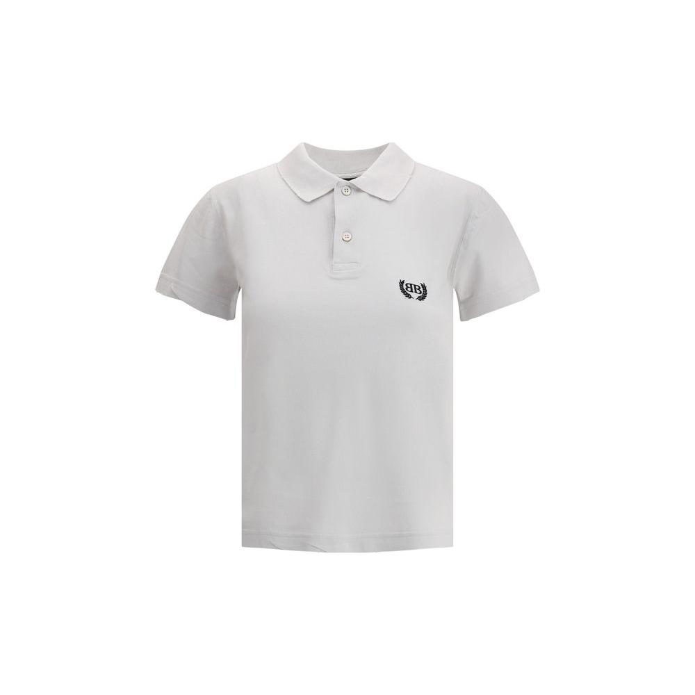 Balenciaga Logoed Polo Shirt Balenciaga Light Gray