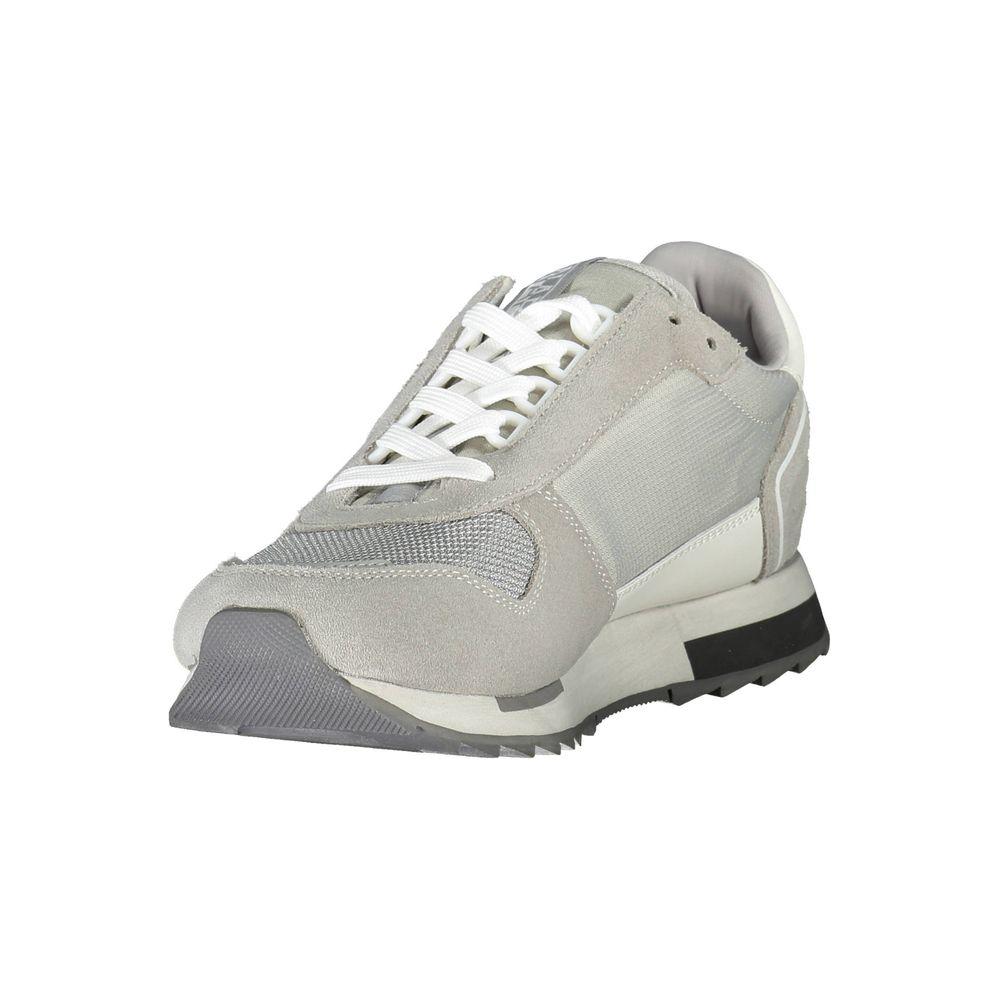 Napapijri Gray Polyester Men Sneaker Napapijri Gray