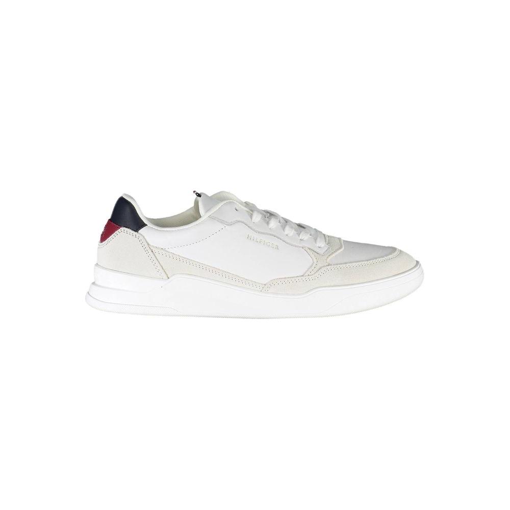 Tommy Hilfiger White Leather Men Sneaker Tommy Hilfiger Lavender
