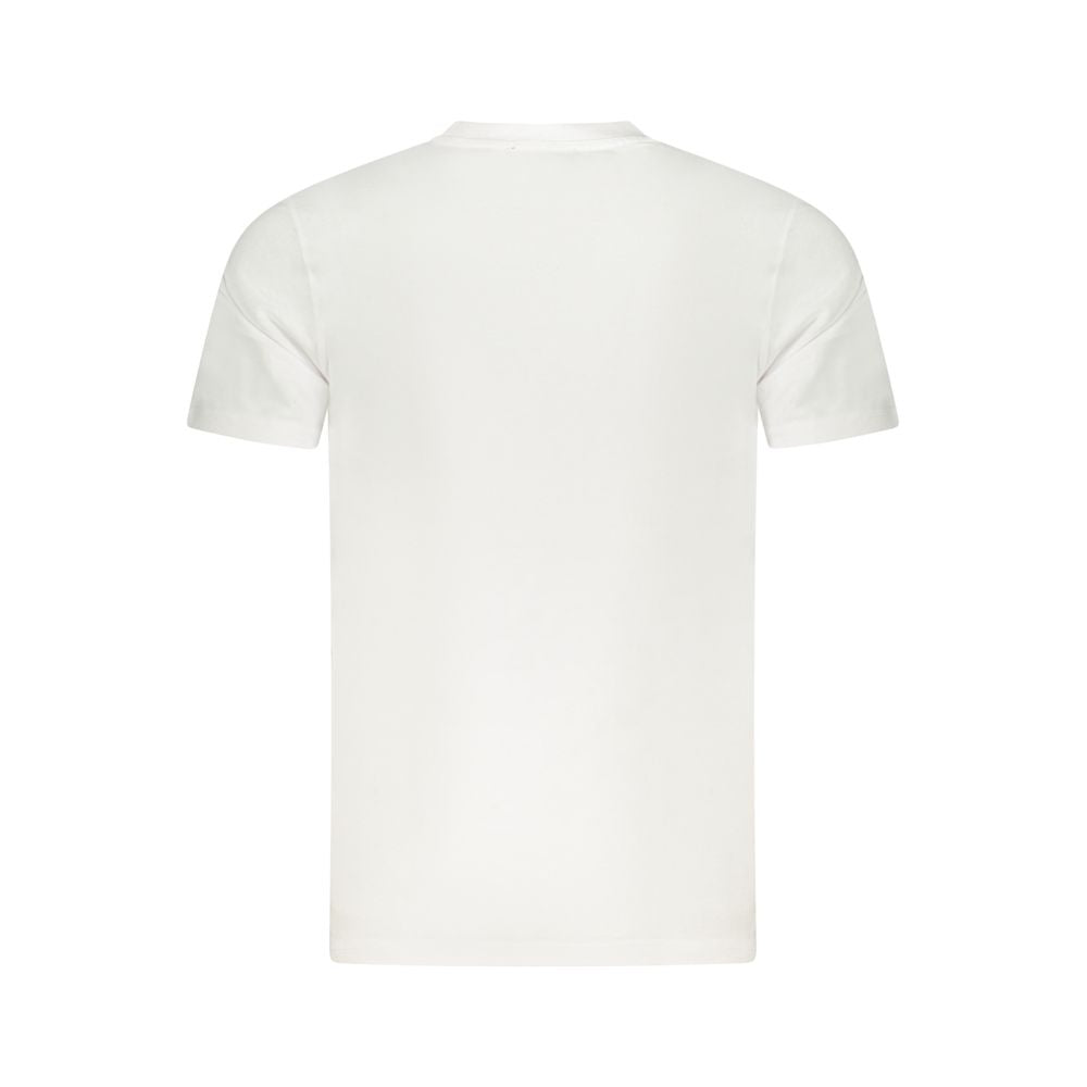 Cavalli Class White Cotton Men T-Shirt Cavalli Class Beige