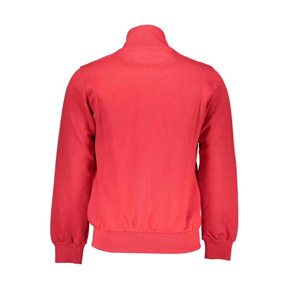 La Martina Red Cotton Men Sweater La Martina Tomato