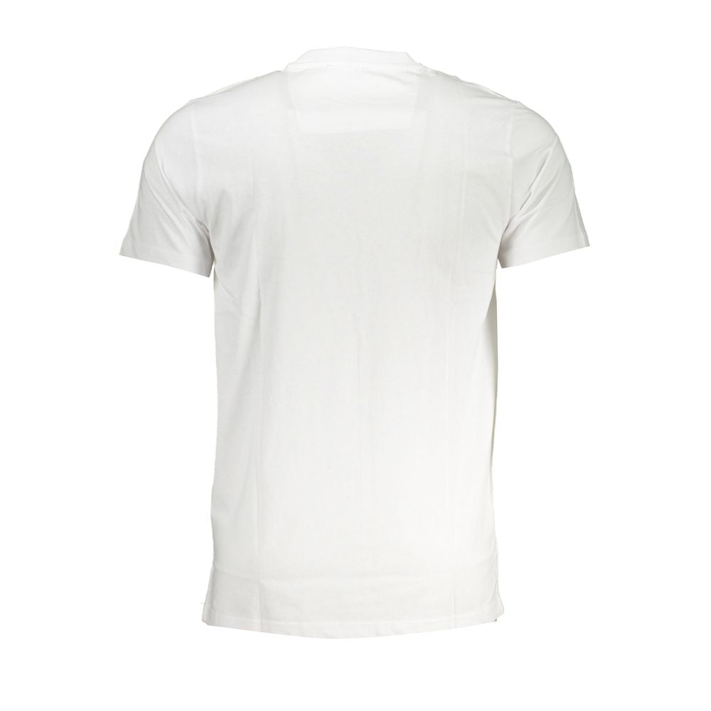 Cavalli Class White Cotton T-Shirt Cavalli Class Lavender