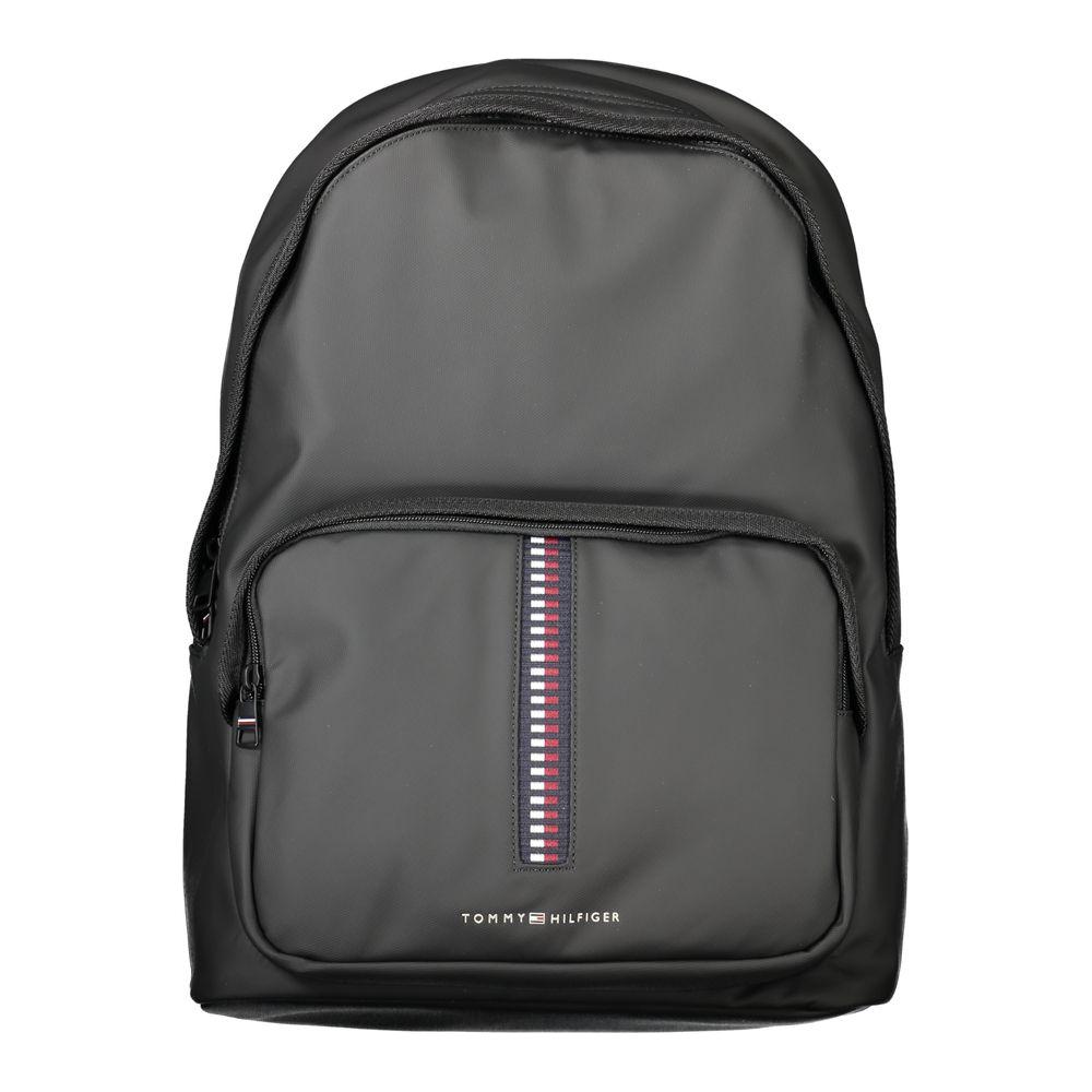 Tommy Hilfiger Black Polyethylene Men Backpack Tommy Hilfiger Dim Gray
