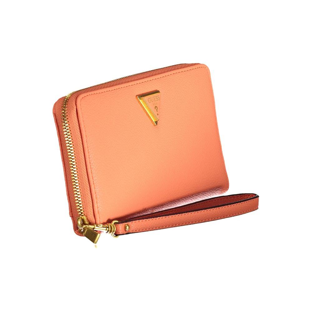 Guess Jeans Orange Polyethylene Wallet Guess Jeans Dark Salmon