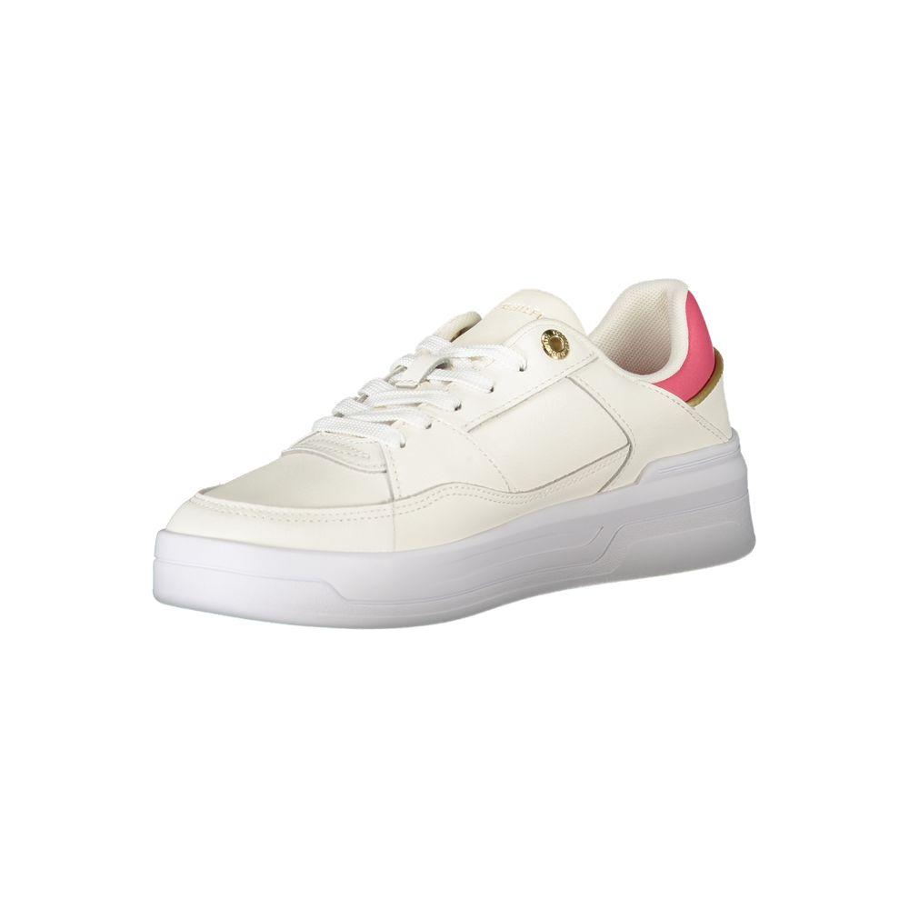 Tommy Hilfiger White Polyethylene Women Sneaker Tommy Hilfiger Light Gray
